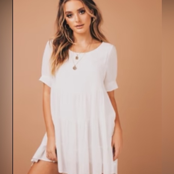 Princess Polly Allison Mini Dress - White - Picture 2 of 2